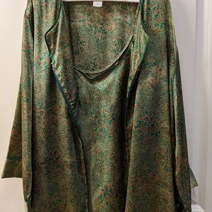 Two-piece Natori satin peignoir set 1x